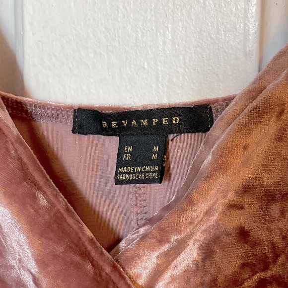 Crushed Velvet Asymmetrical Dress - Picture 2 of 4